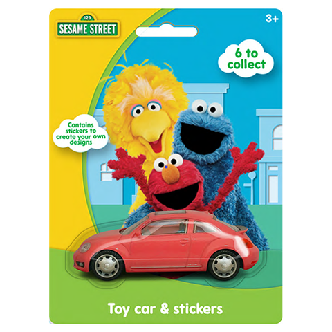 Sesame Street Die Cast Car with sticker sheet